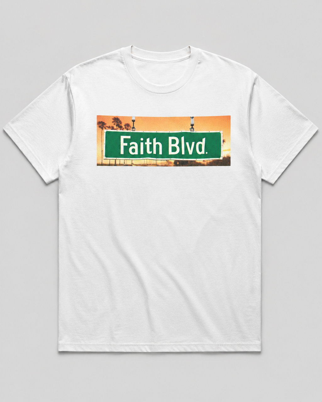 Faith Blvd. Sign | Sunset Tee
