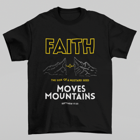 Mustard Seed Faith | “Move Mountains” Tee (Black)