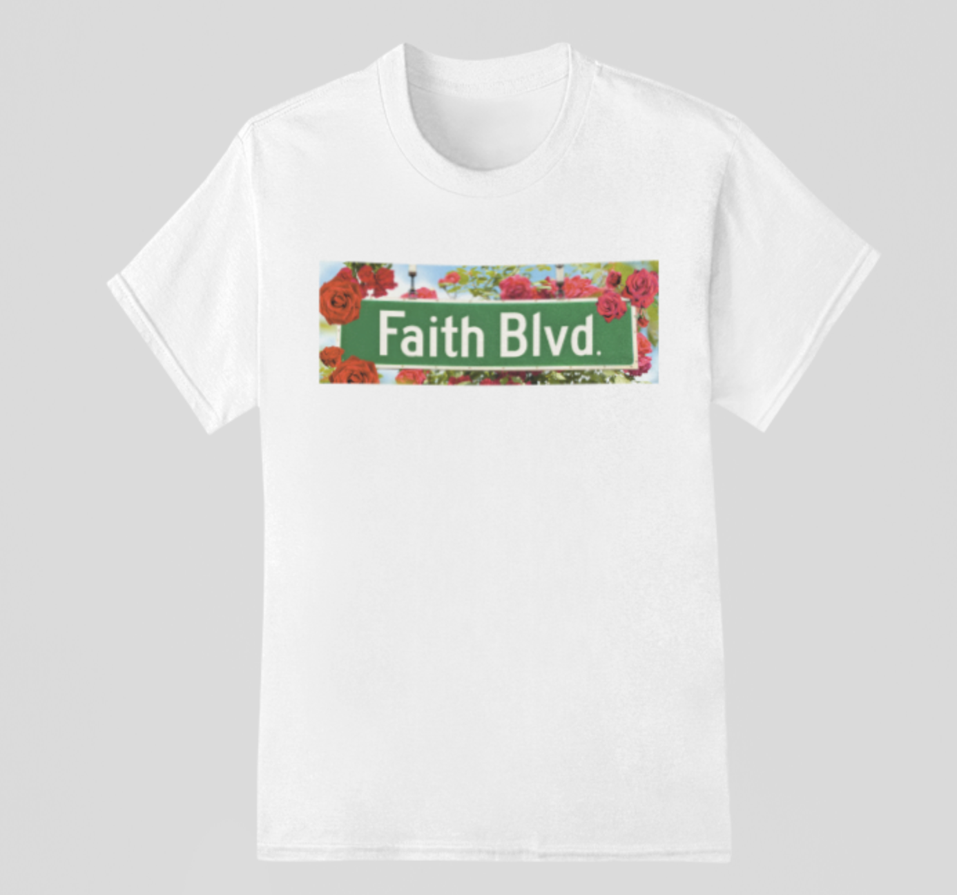 Faith Boulevard Sign | Rose Tee