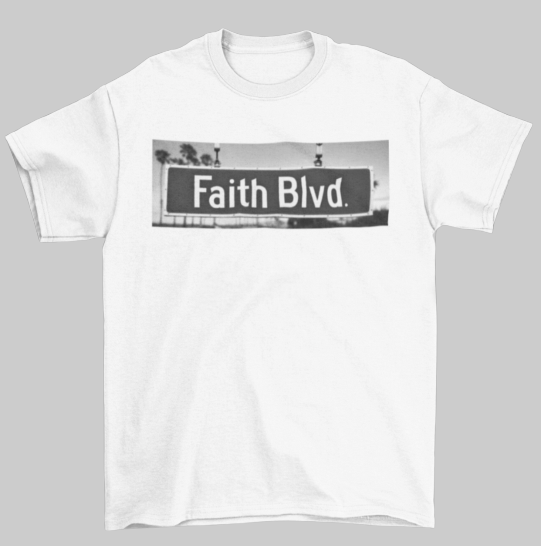 Faith Blvd. Sign | Black & White